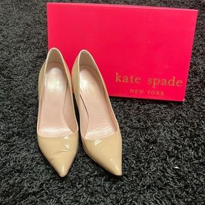 KATE SPADE Licorice Patent Nude Pumps